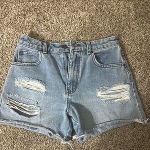 Billabong Blue Jean Shorts Distressed Casual